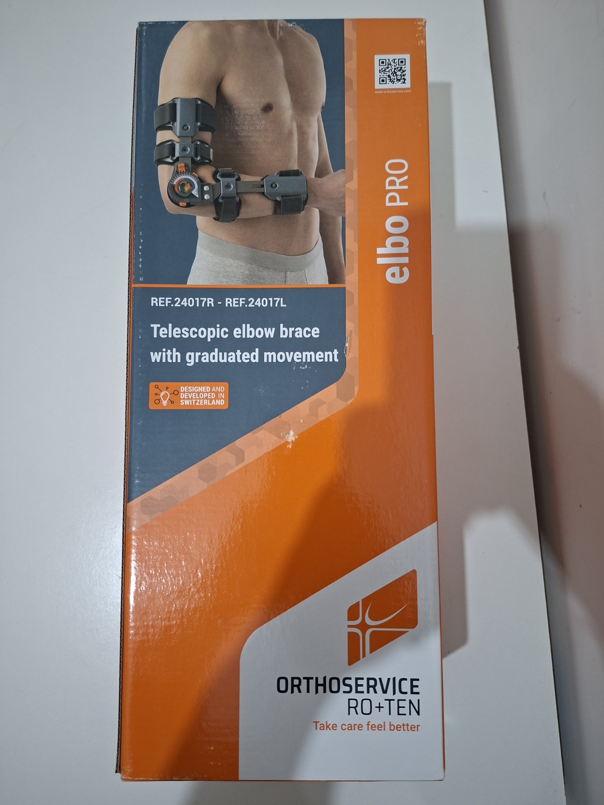 Elbow brace with adjustable angle.