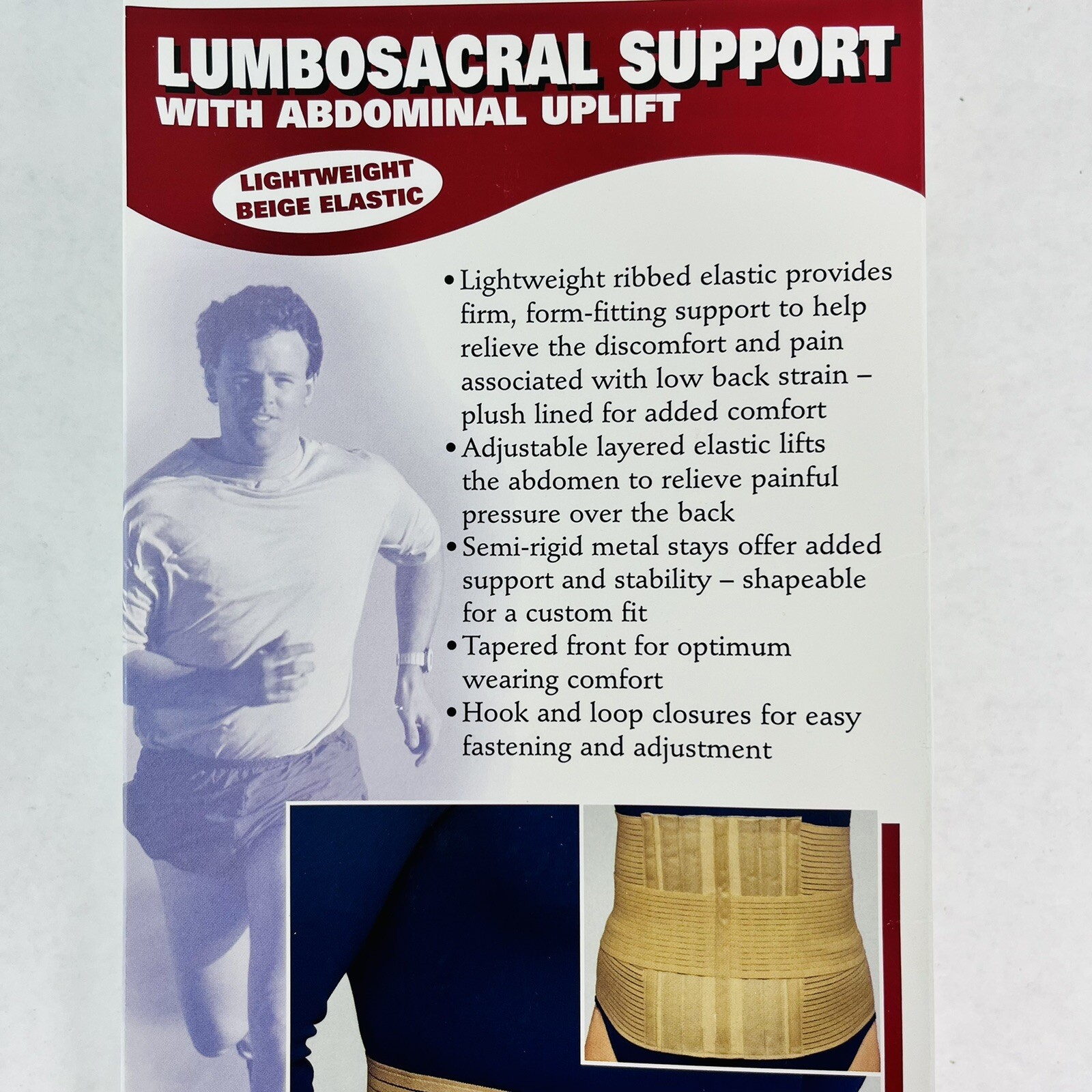 OTC Professional Lumbosacral Support With Abdominal Uplift- Large – Beige -2893