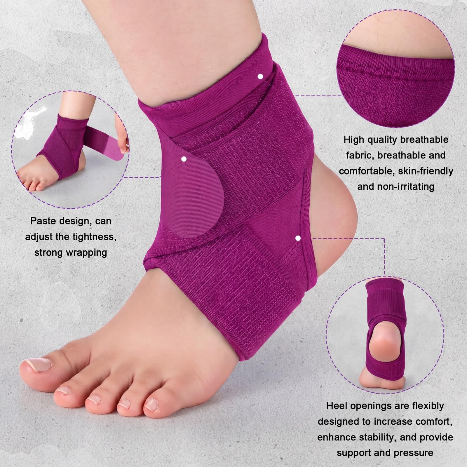 Honoson 2 Pcs Kids Ankle Brace Youth Ankle Support for Sports,Rose Red,S | Ne…