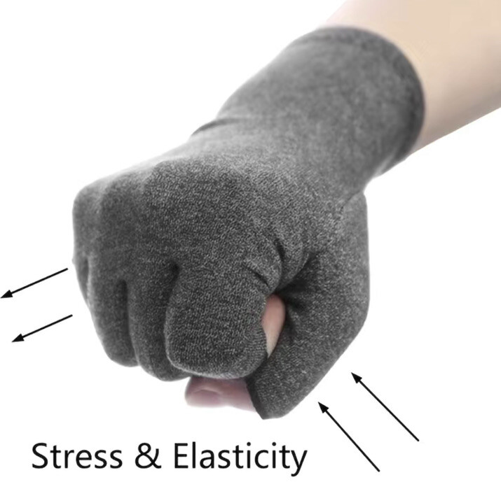 Anti Arthritis Compression Gloves M Fingerless Support Rheumatoid Hand Relief