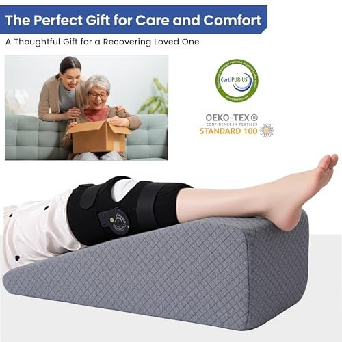 Leg Elevation Pillow for After Surgery 27 Inch Wedge for Knee Hip Ankle Support