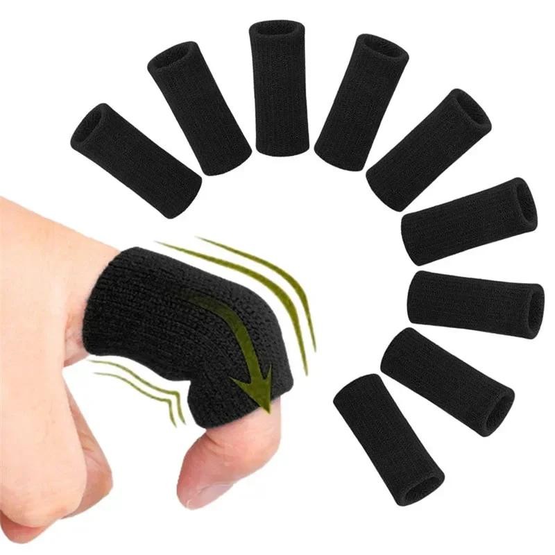 10pcs Elastic Sports Finger Sleeves Arthritis Support Finger Guard Outdoor Gym B