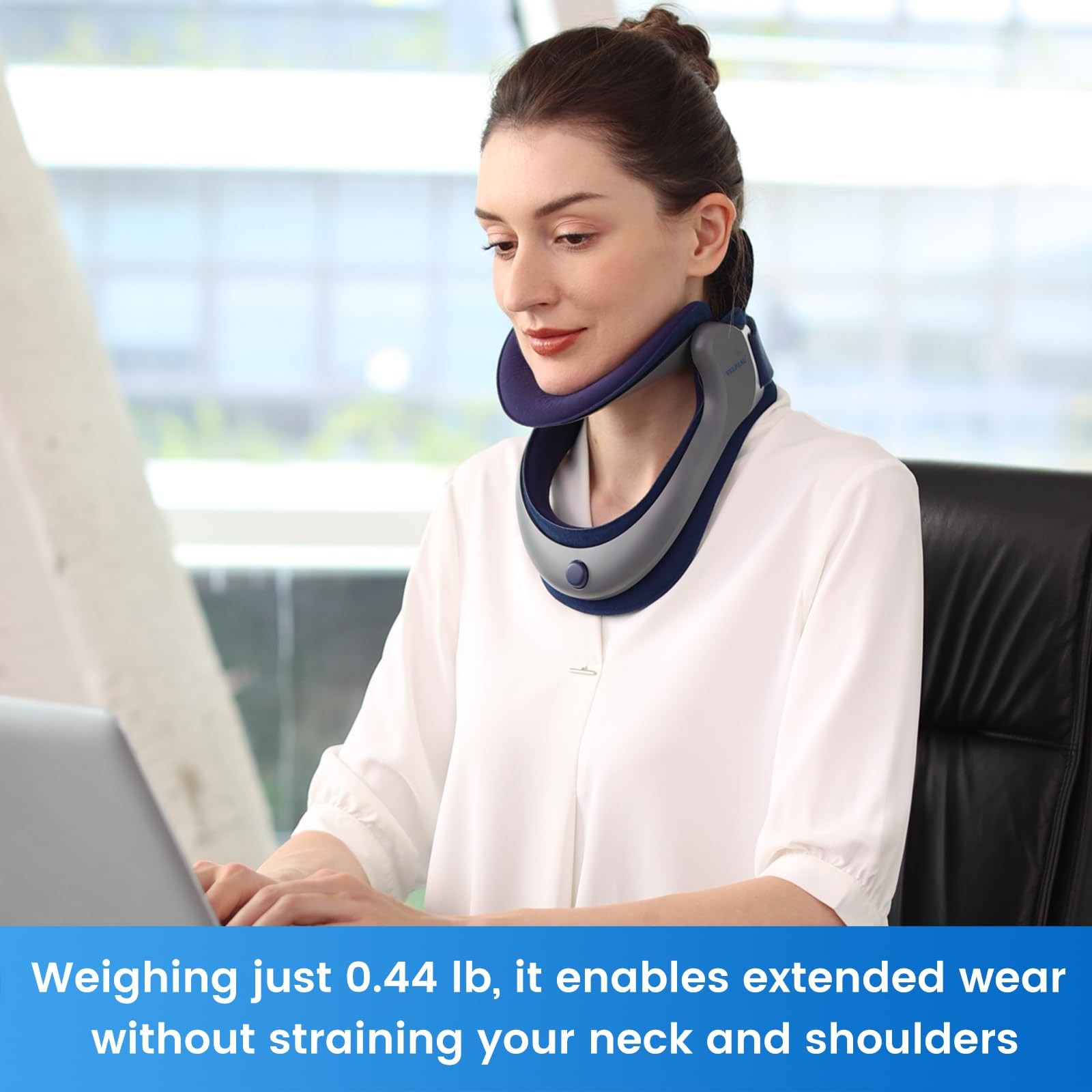 Neck Brace Cervical Collar for Pain Relief Soft Cotton Foam Pads 11.5-16.5″