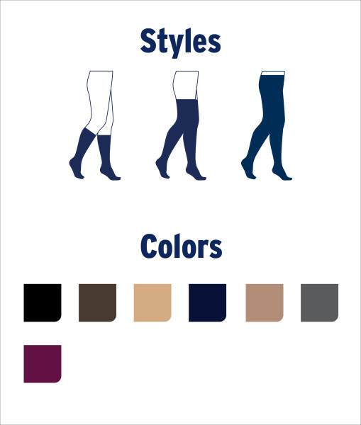 JOBST Women’s Opaque Thigh High Dot 15-20 mmHg Closed Toe