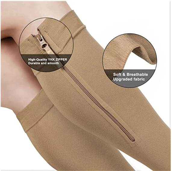 20-30 mmHg Men Women Compression Socks Knee High Support Aching Feet Swelling