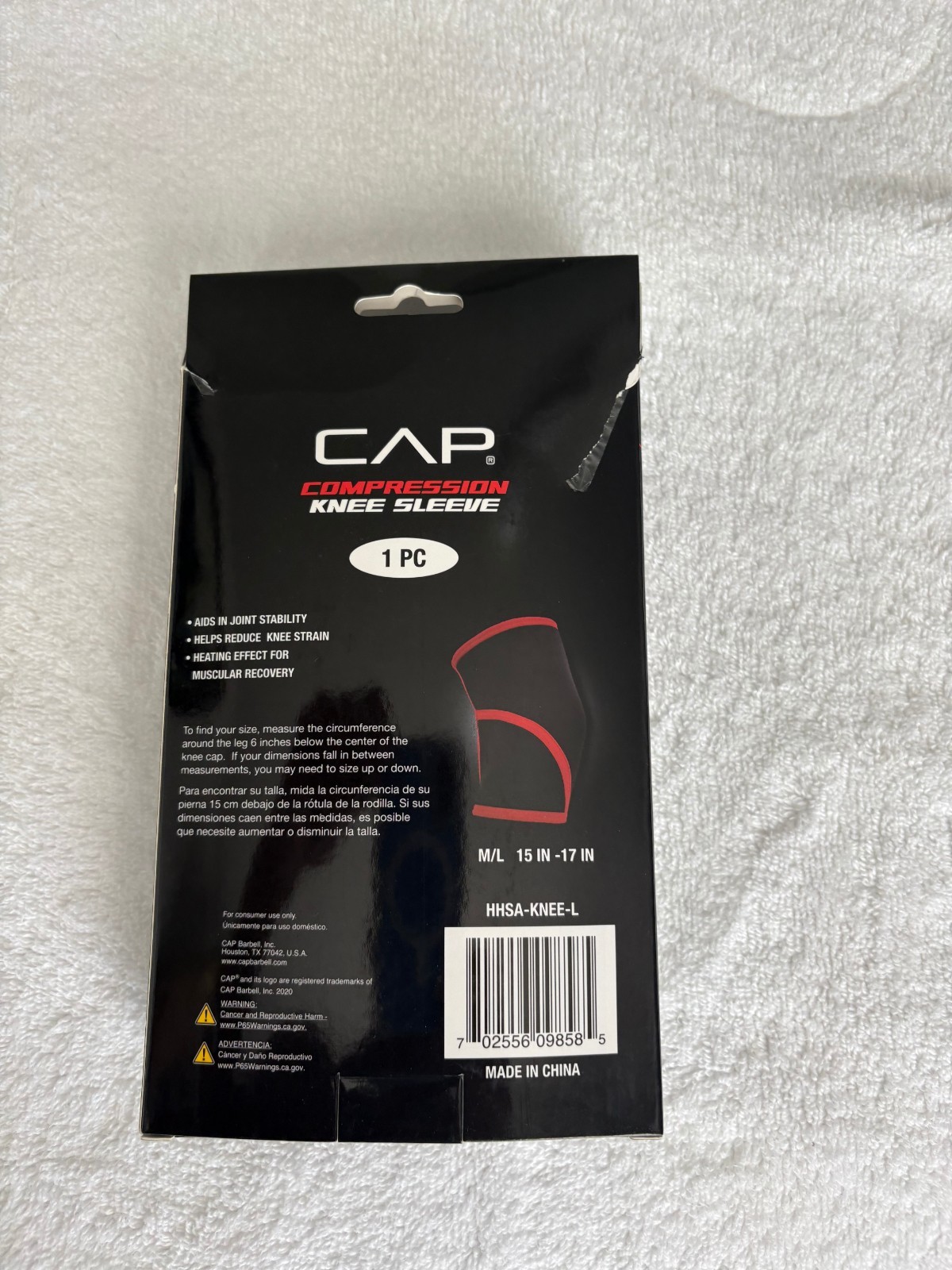 Compression Knee Sleeve M / L 15-17”