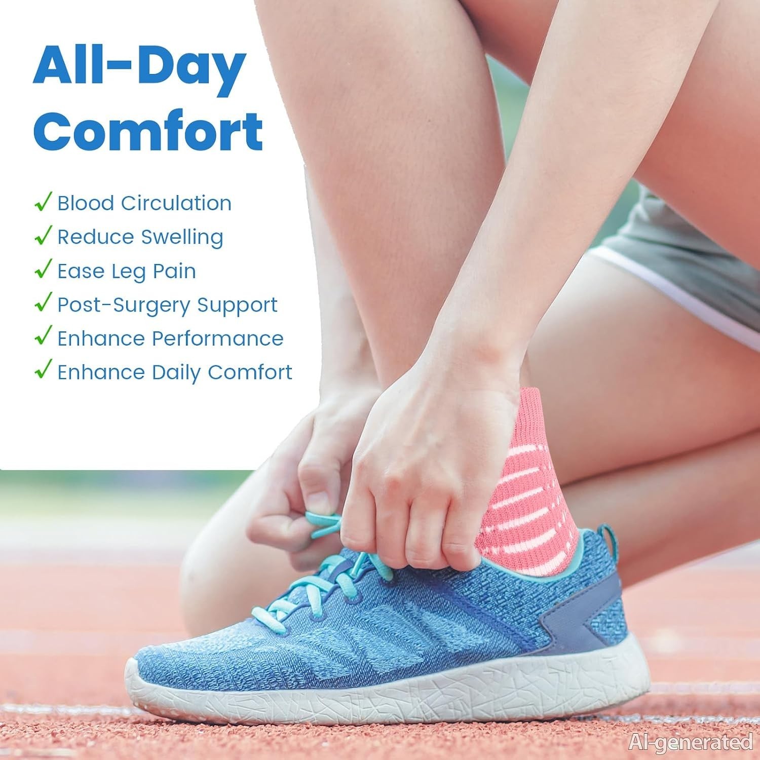 Cushioned Ankle Compression Socks – Fast-Drying & Supportive for Every Athlete