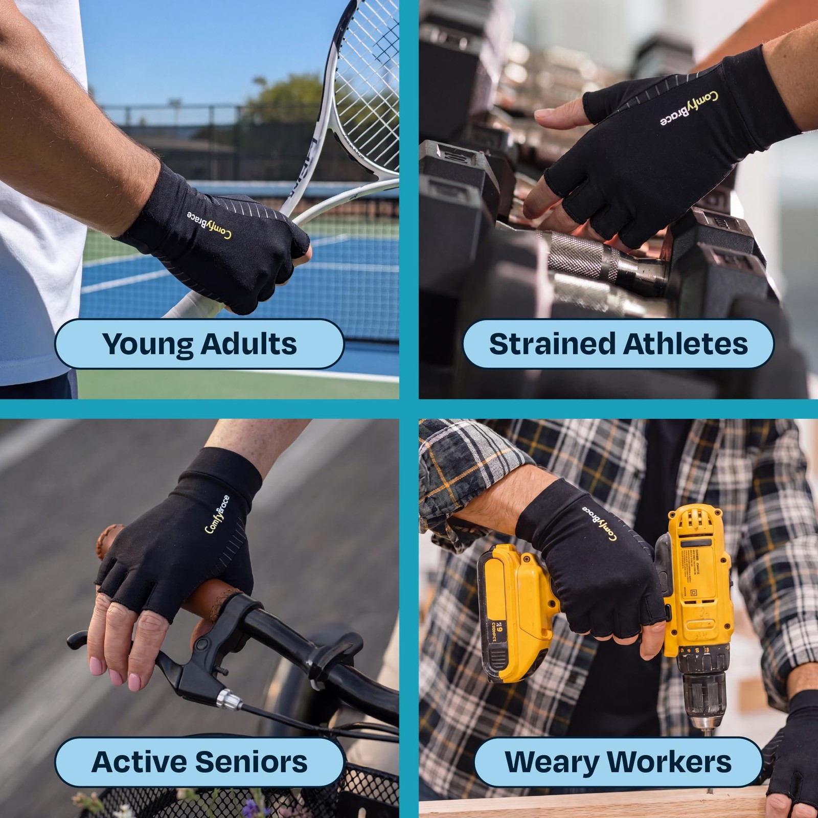 Copper Arthritis Compression Gloves Fingerless For Pain Relief Carpal Tunnel…