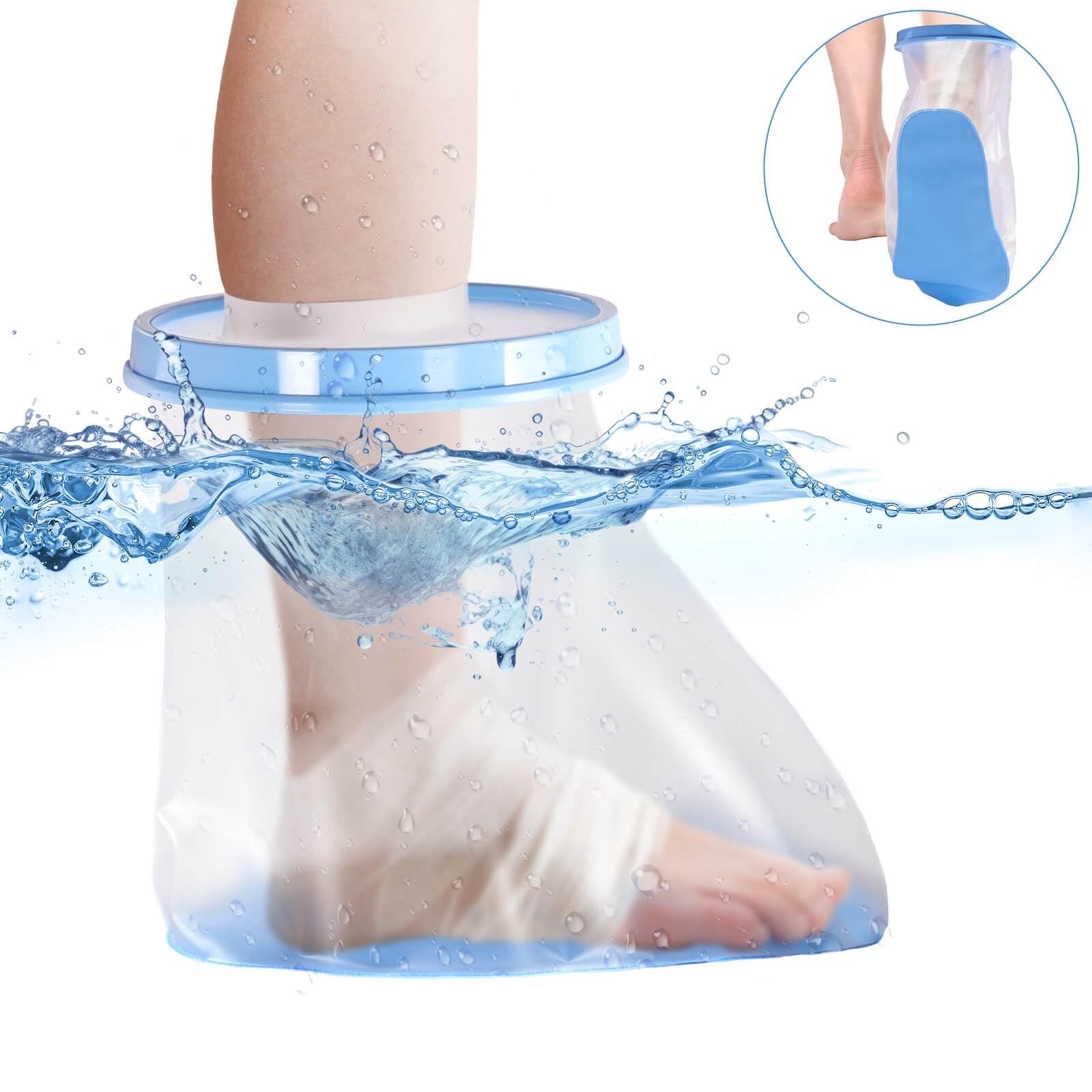 Fxdunjr Waterproof Foot Cast Cover for Shower Adult New-Foot & Ankle