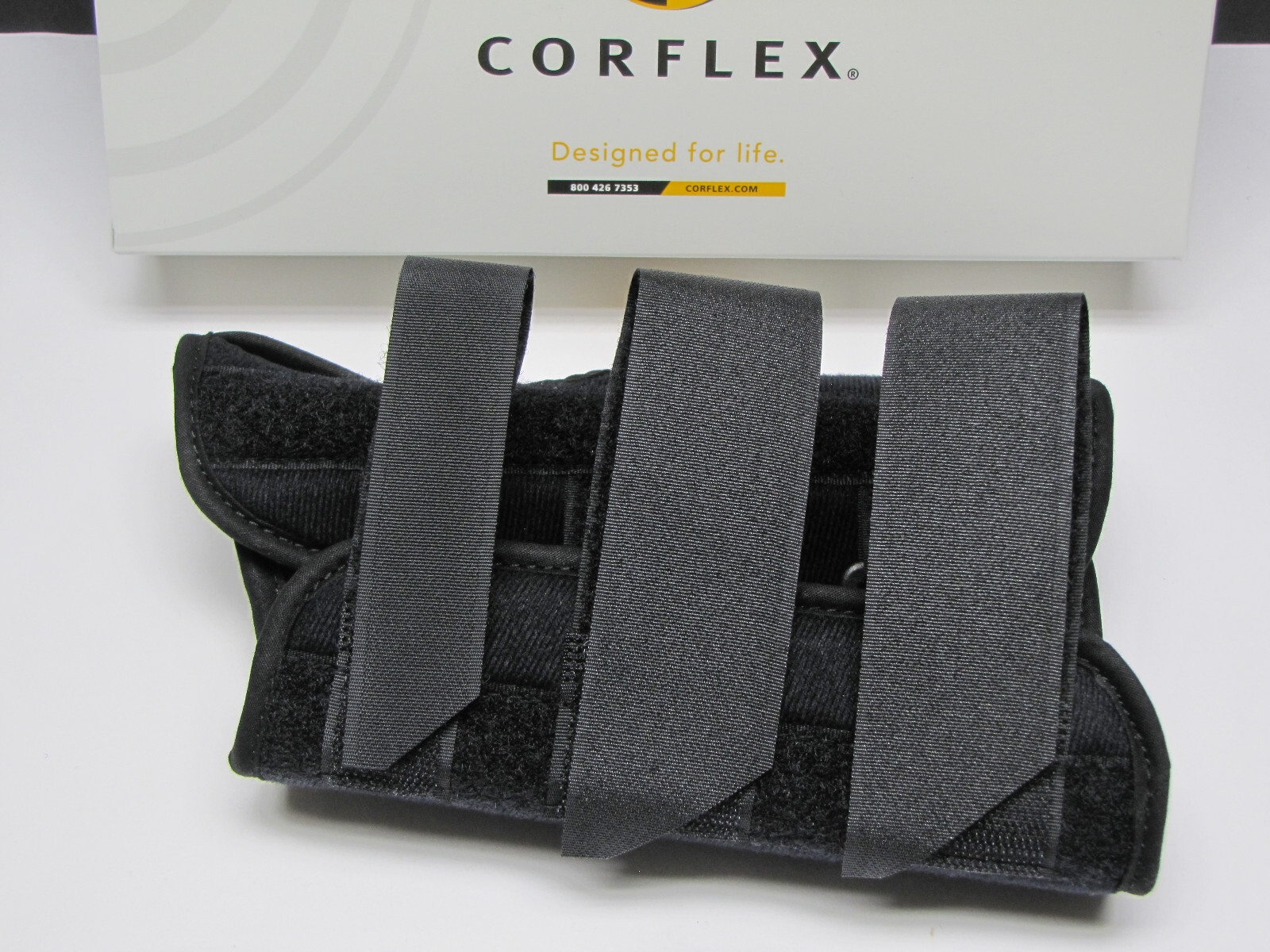 Corflex 8″ Ultra Fit Premium Wrist Splint Brace Support w Thumb Hole Left XLarge