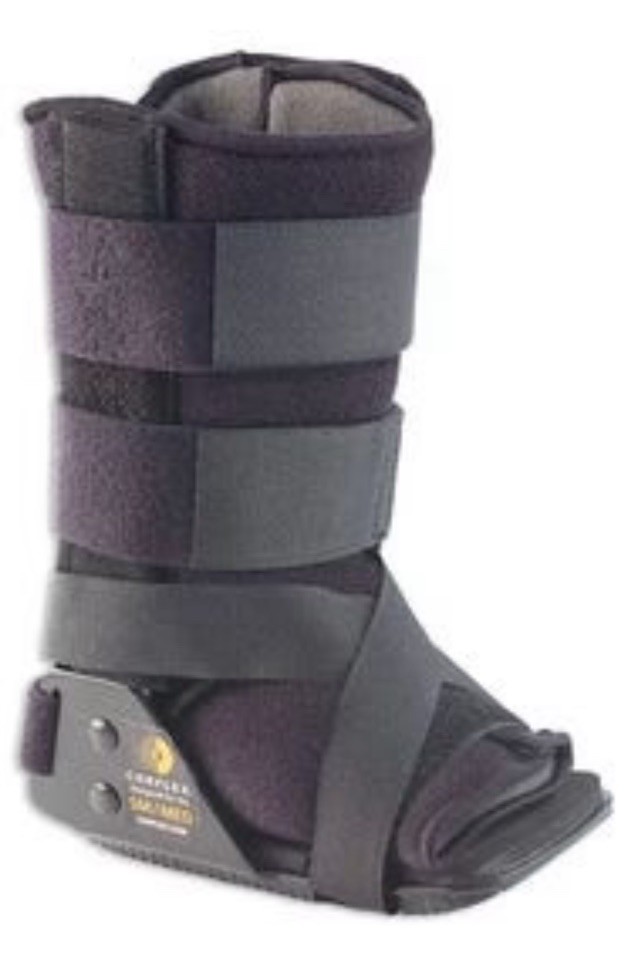 Corflex Pediatric Fixed Metal Walker Boot Adjustable Foot/Ankle S/M Black