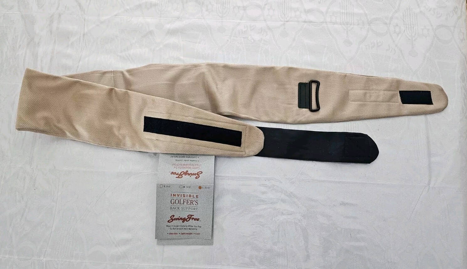 NEW 1993 Biowerk Swing Free INVISIBLE GOLFER BACK SUPPORT L 39-44 DUPONT Coolmax