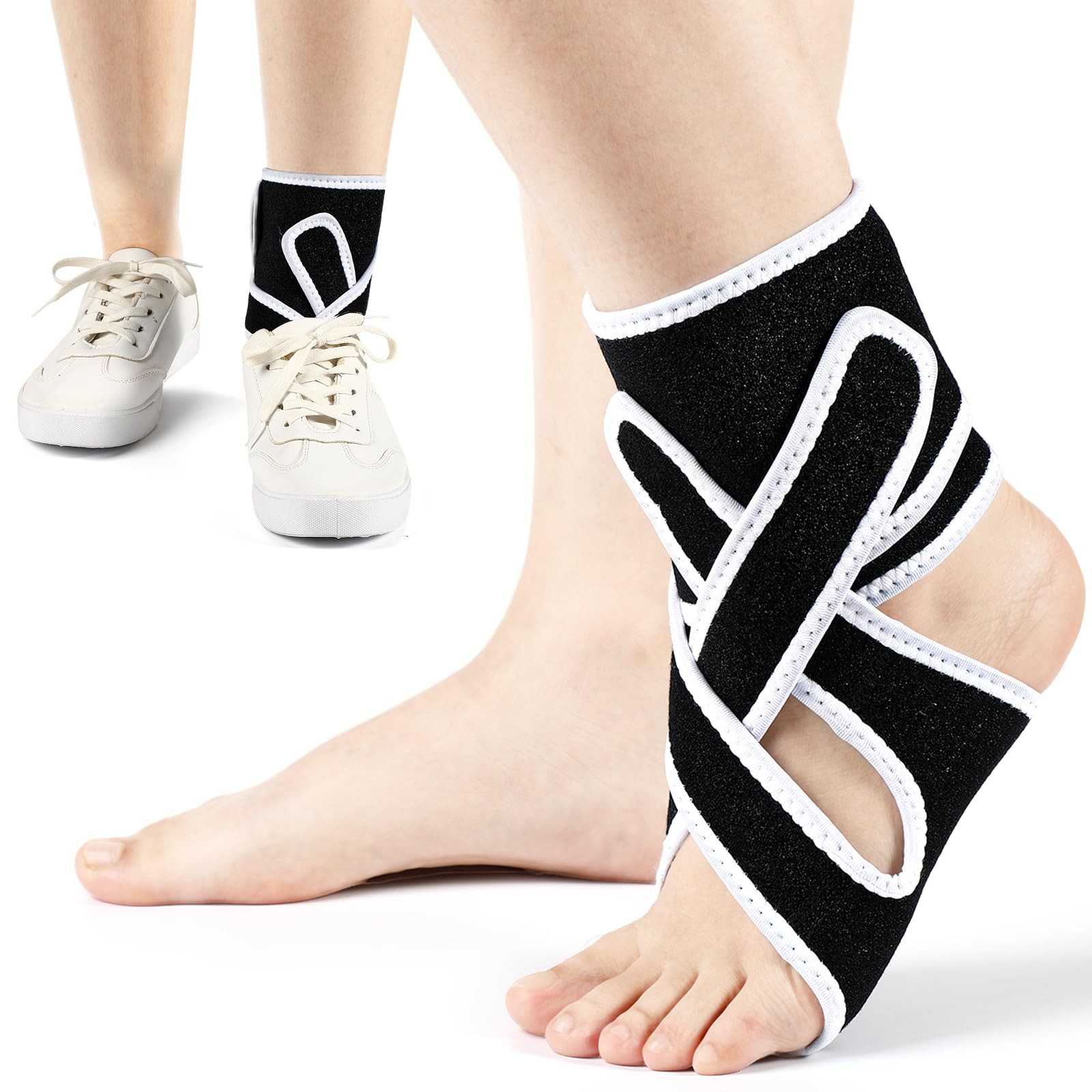 Left AFO Foot Drop Brace for Walking with Shoes and Socks Adjustable Ankle Br…