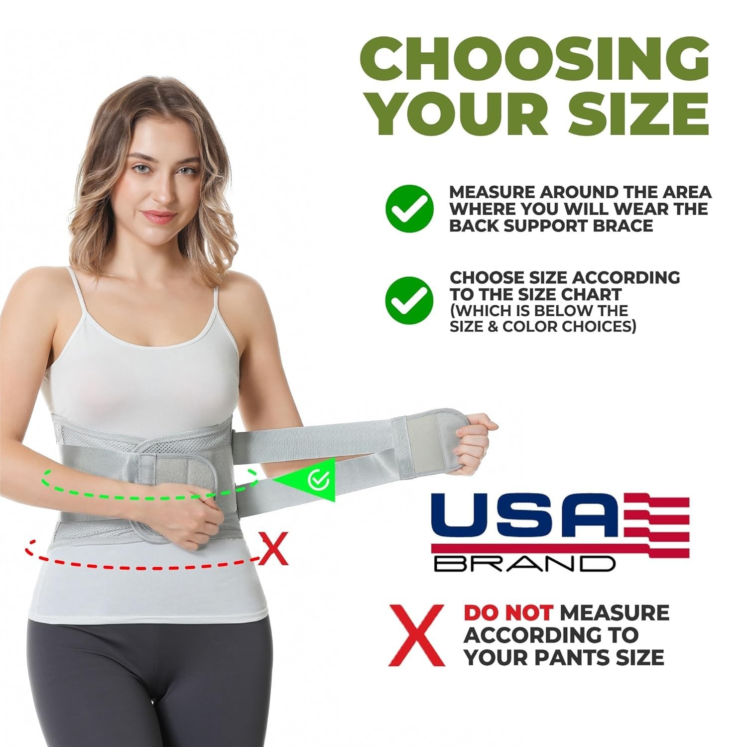 Comfort Fit Lower Back Brace with Crisscross Design – Size L for Pain Relief