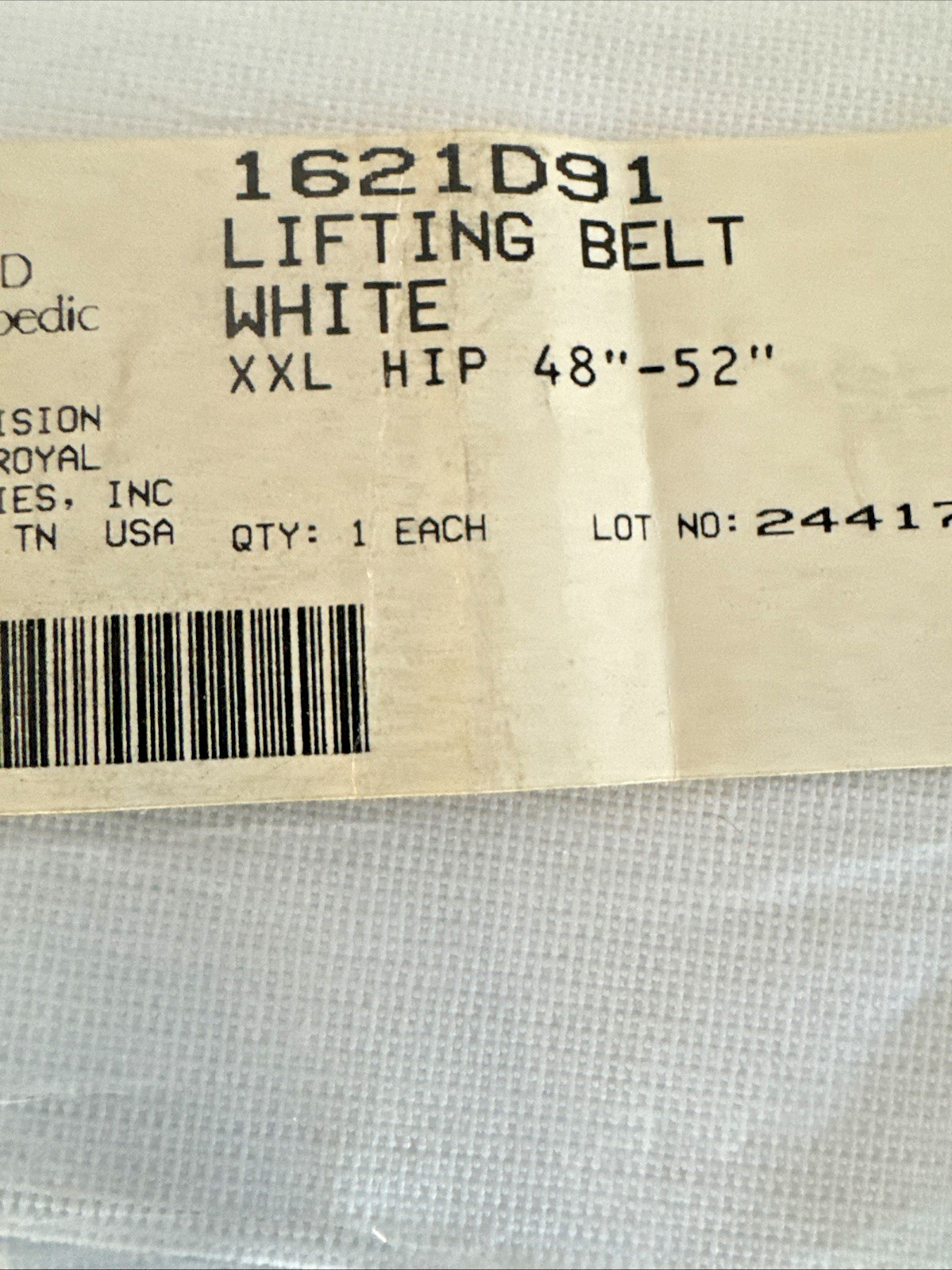 Heavy Weight Lift Belt Brace Lumbar Lower Back Waist Support W/ Suspenders White