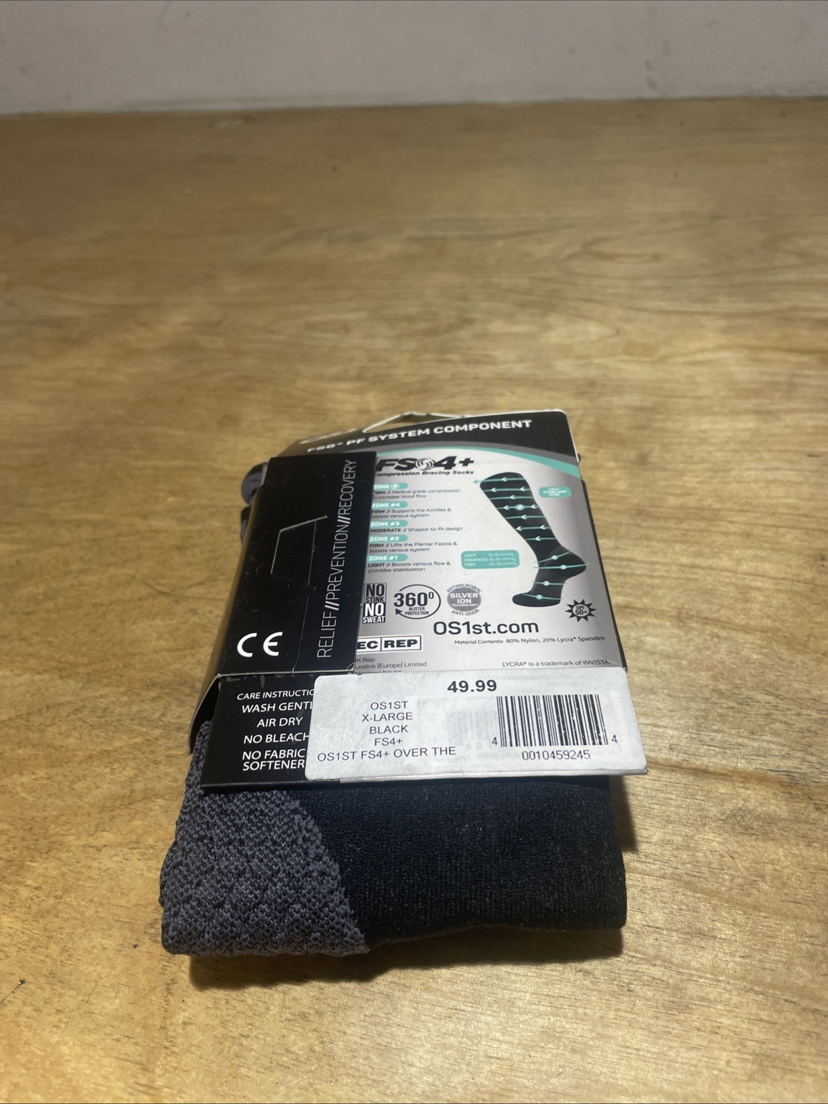 OS1st FS4 Compression Socks – Black, Size XL