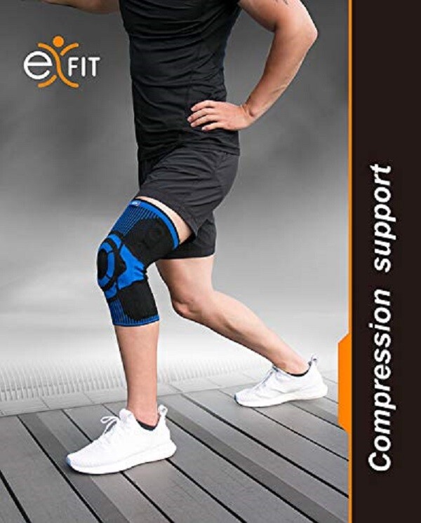 eFit Exfit Knee Support Full Patella Gel And Stays Unisex XL Exercise Fitness