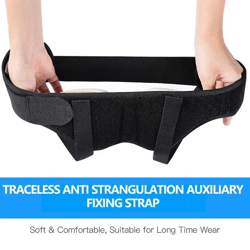 Men Adjustable Inguinal Hernia Support Belt Double Compression Groin Truss Brace