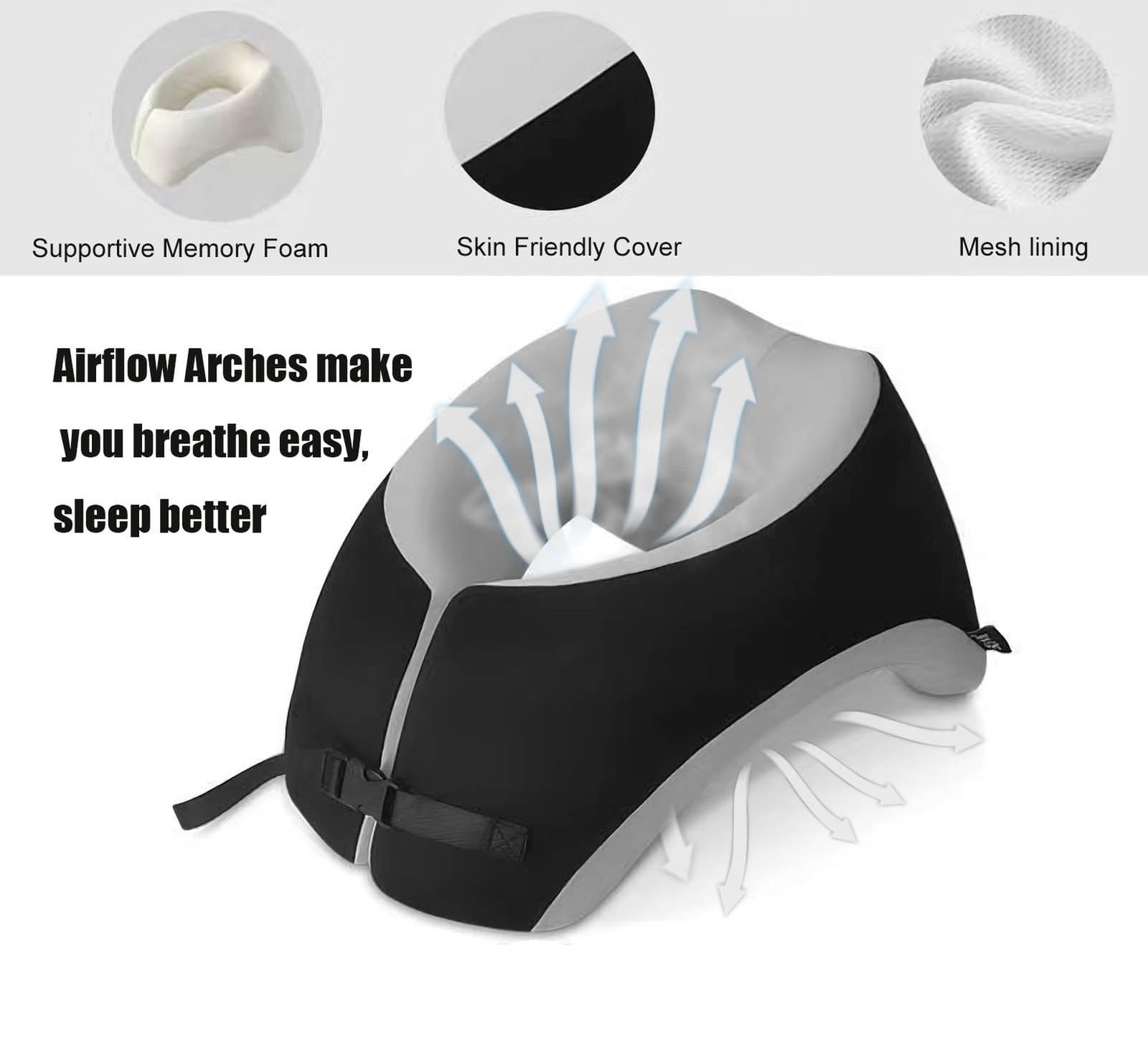 Fcare Breathe Easy Face Down Pillow, Desk Napping Pillow, Travel Head Neck Pi…