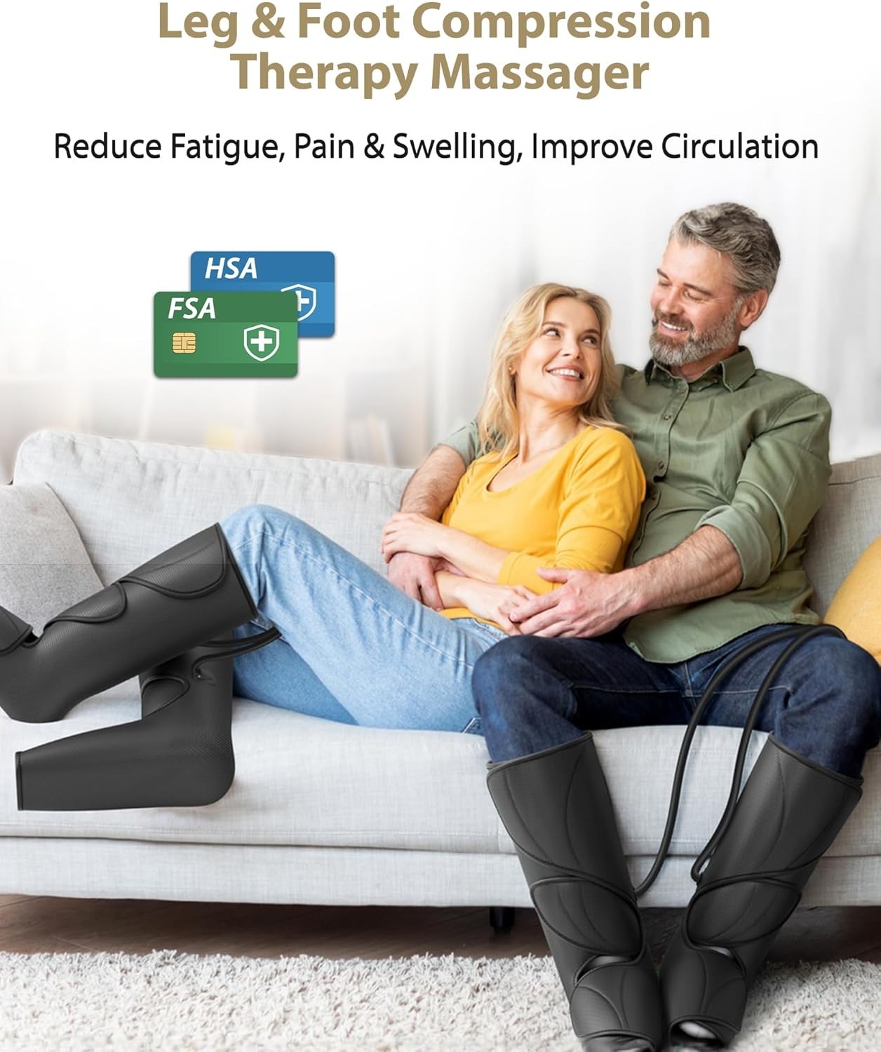 Fit King Leg Massager for Circulation Pain Relief, Air Compression Pain Relief