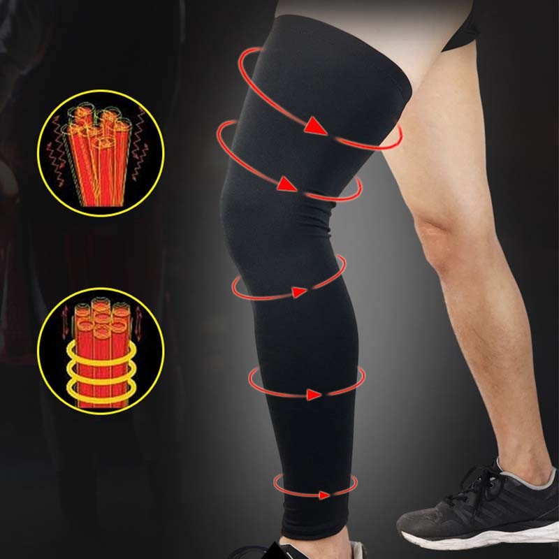 Compression Knee Support Sleeve Leg Protector Thigh Anti UV Basketball Running L