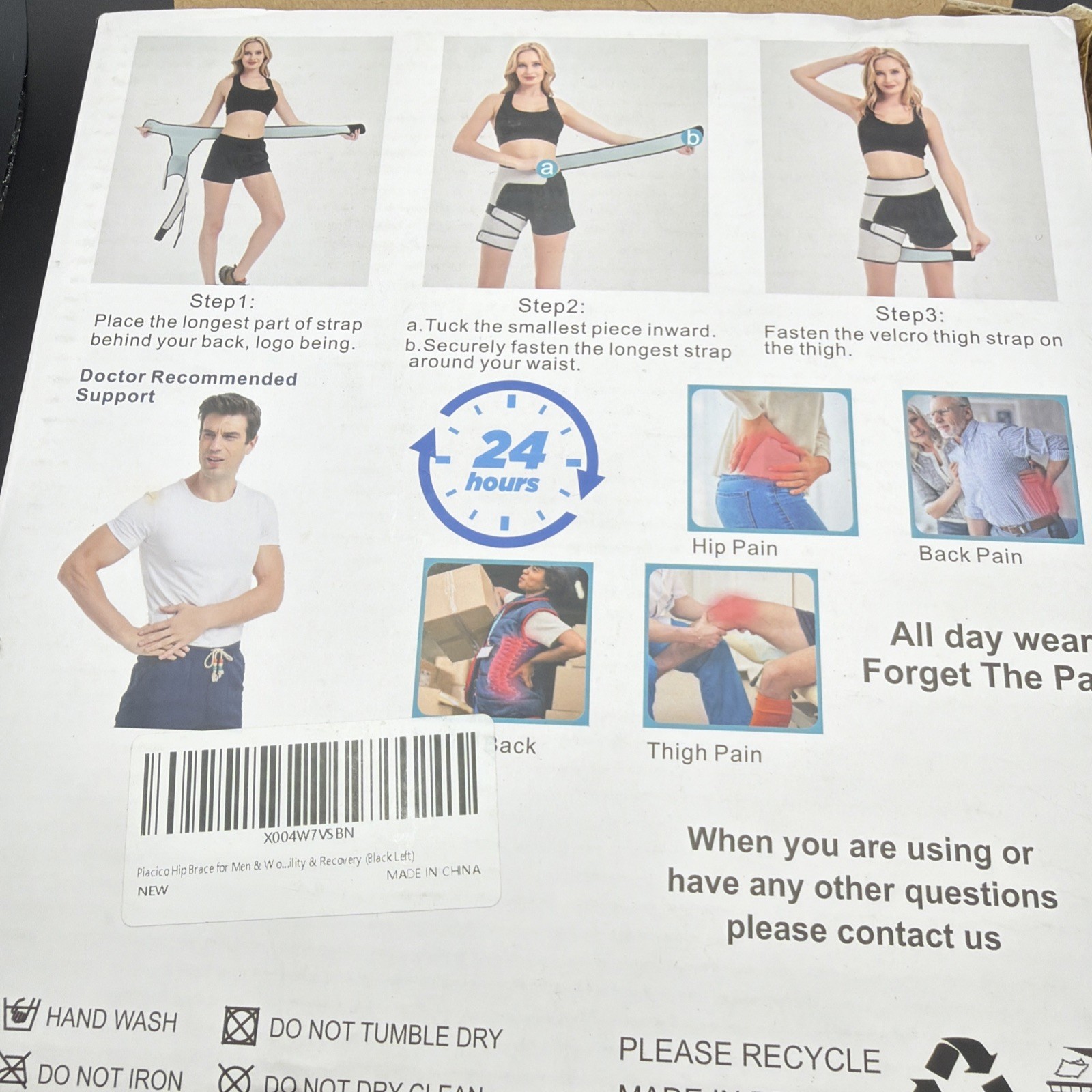 Hip Brace for Women & Men, Sciatica Pain Relief Devices, Adjustable Compressi…
