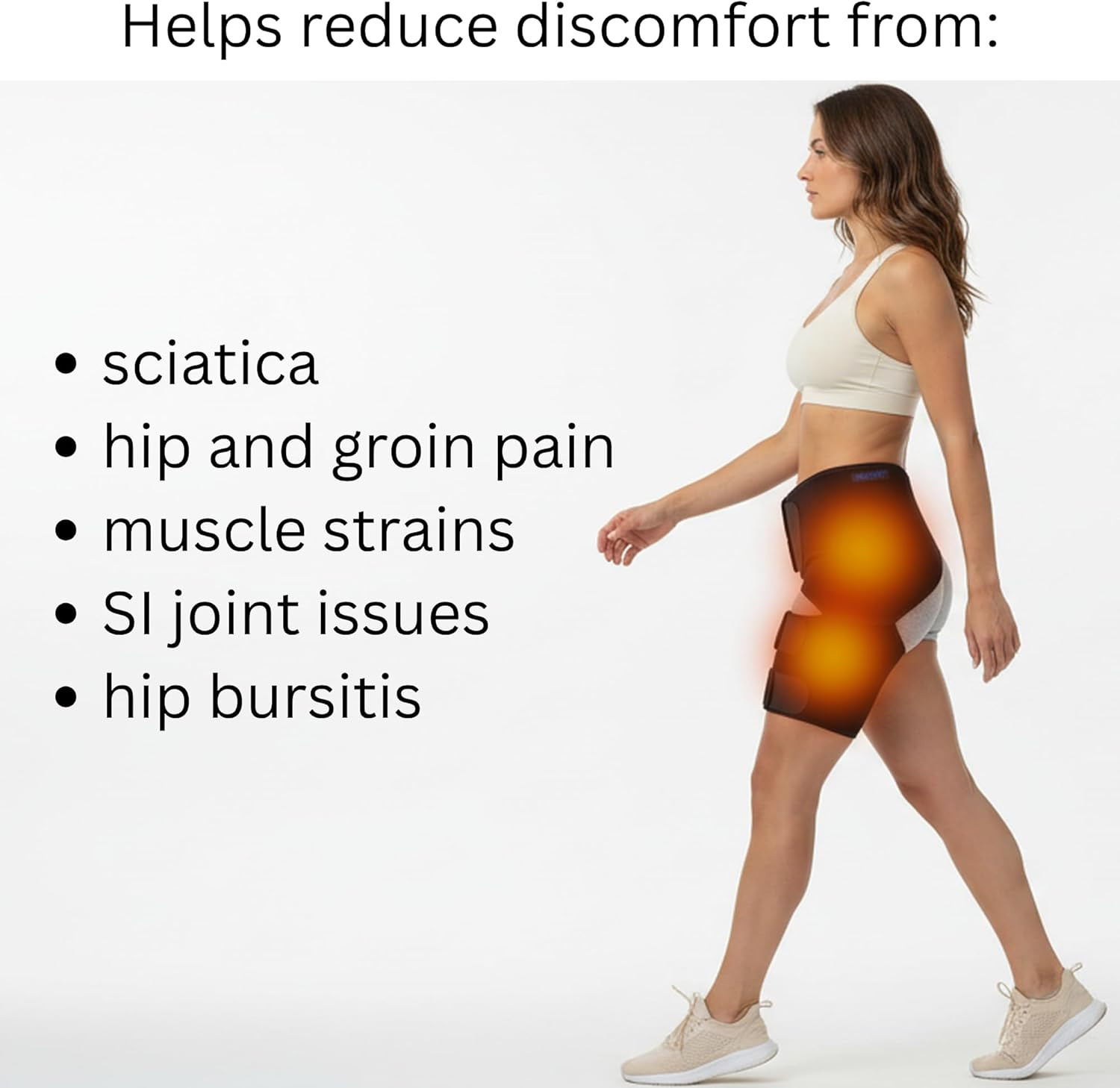 Hip Brace for Sciatica Pain Relief – Compression Support Wrap for Thigh Injury,