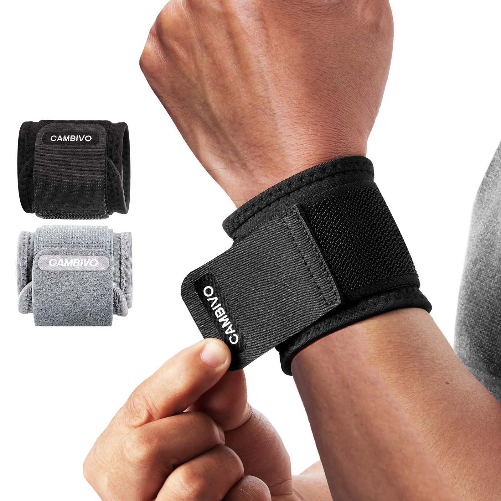 Wrist Wraps for Men and Women 2 Pack, Adjustable Compression Wrist Brace for …