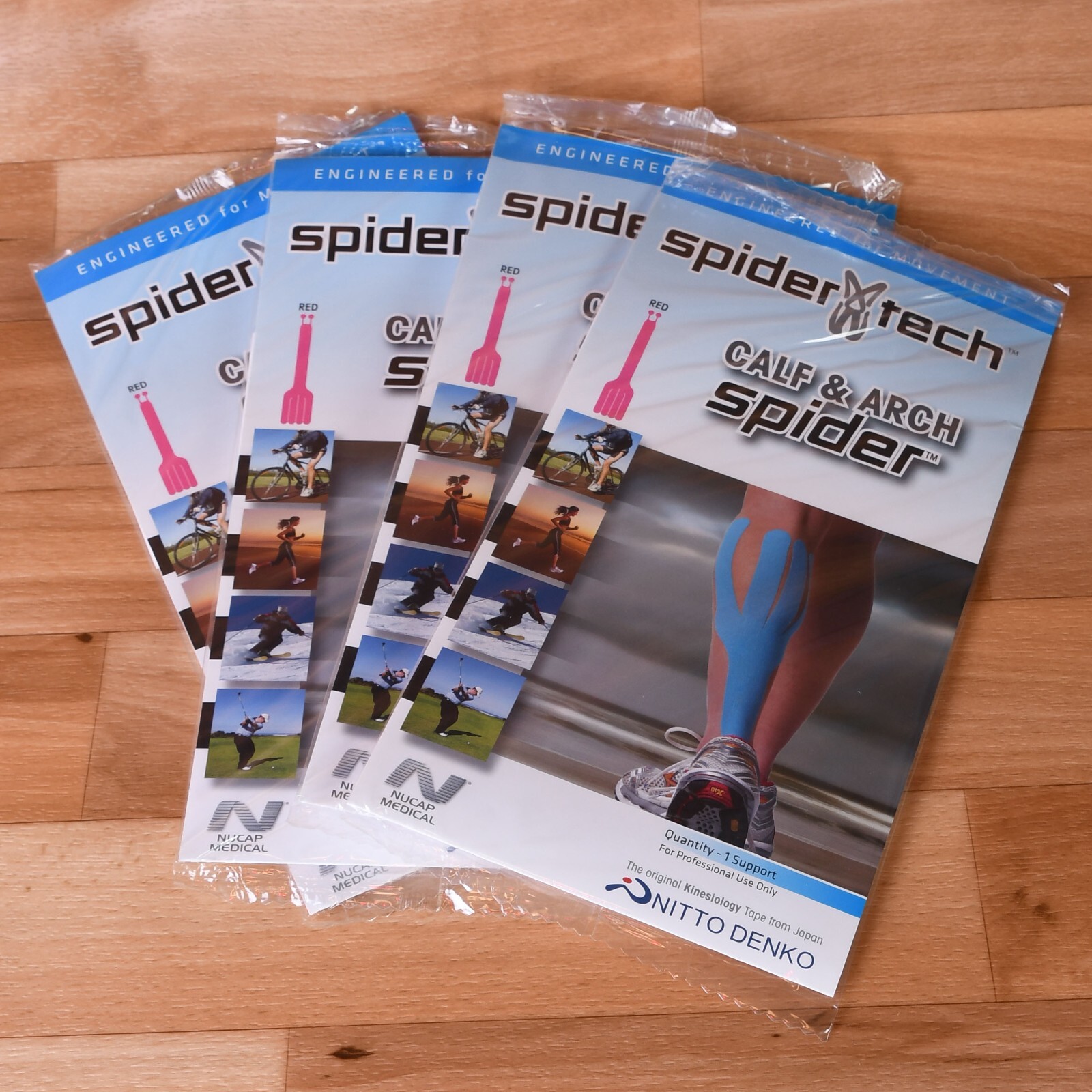 Spider Tech Precut Calf & Arch support tape-4 Packs