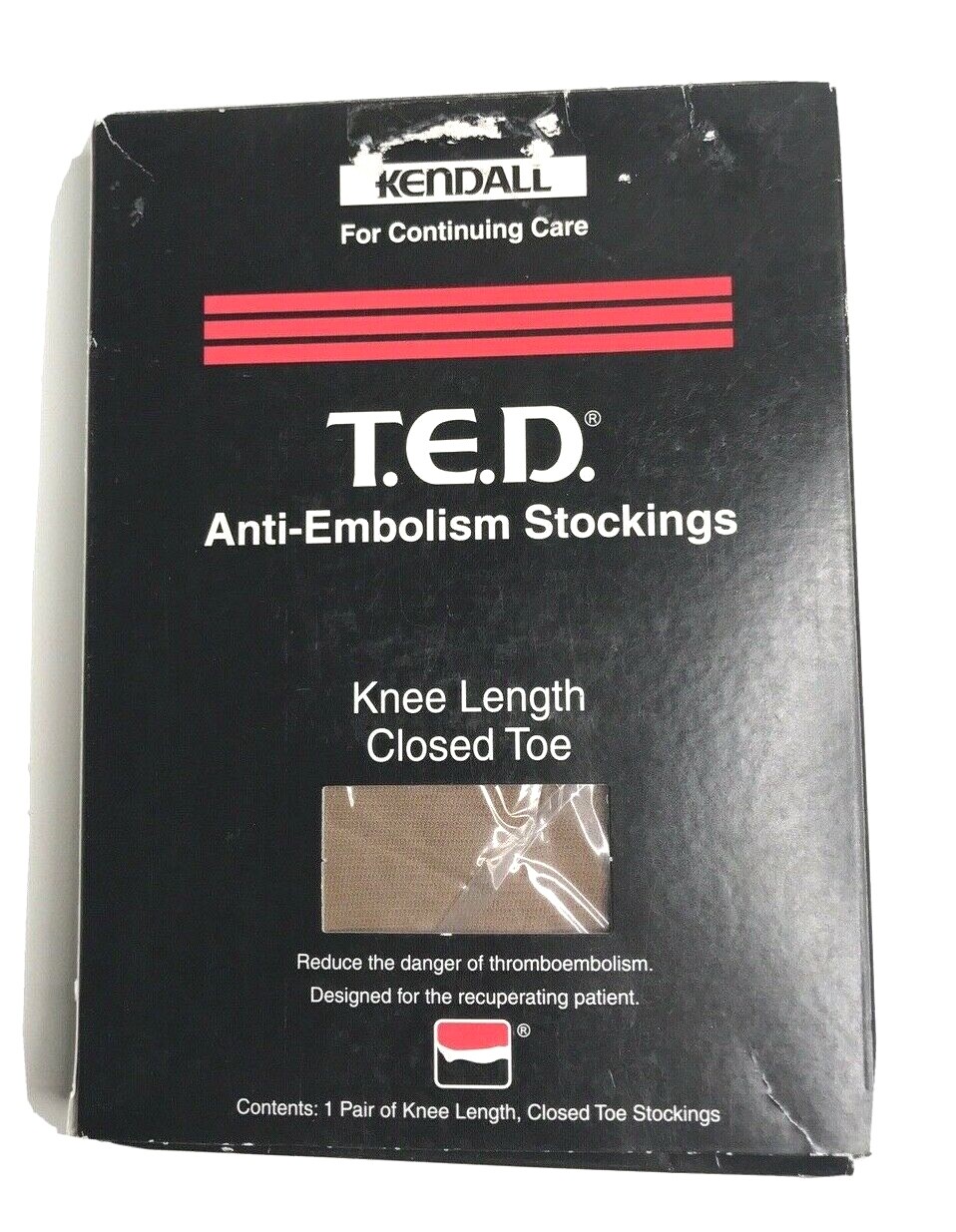 T.E.D. Anti-Embolism Stockings Knee High Small Regular Beige 4265 Closed Toe