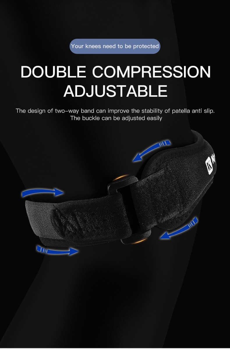 1PC Patella Knee Strap Adjustable Silicone Tendon Support Band for Running Sport