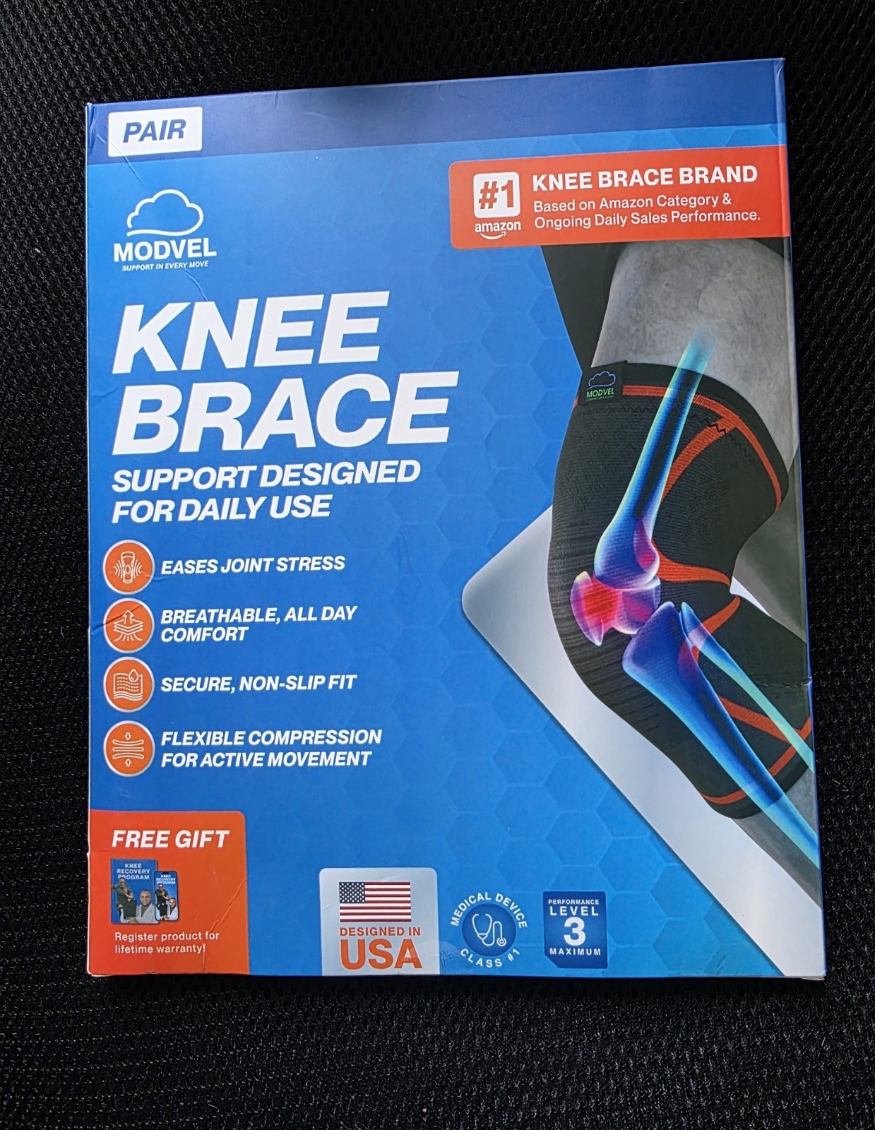 Modvel Compression Knee Brace for Women & Men XXL Brand New