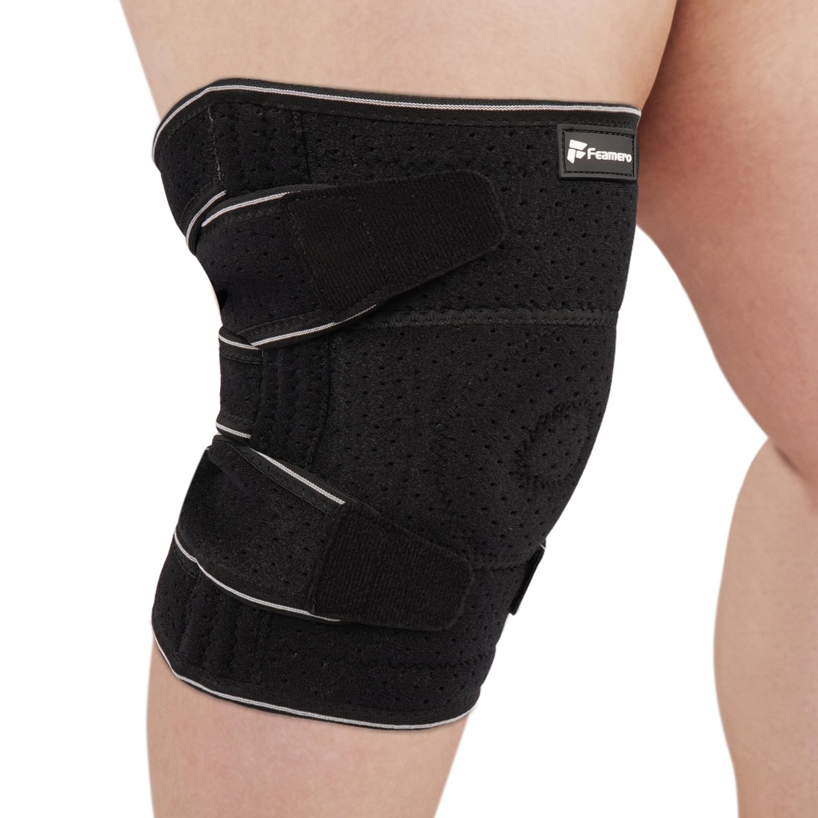 Plus Size Knee Brace with Side Stabilizers for Joint Pain Relief