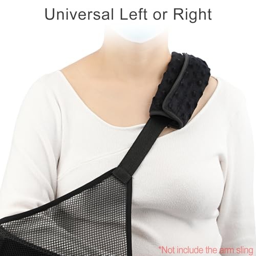 Cushioned Arm Sling Padding for Neck Slim Sling Pad Neck Strap Pack of 1 Black