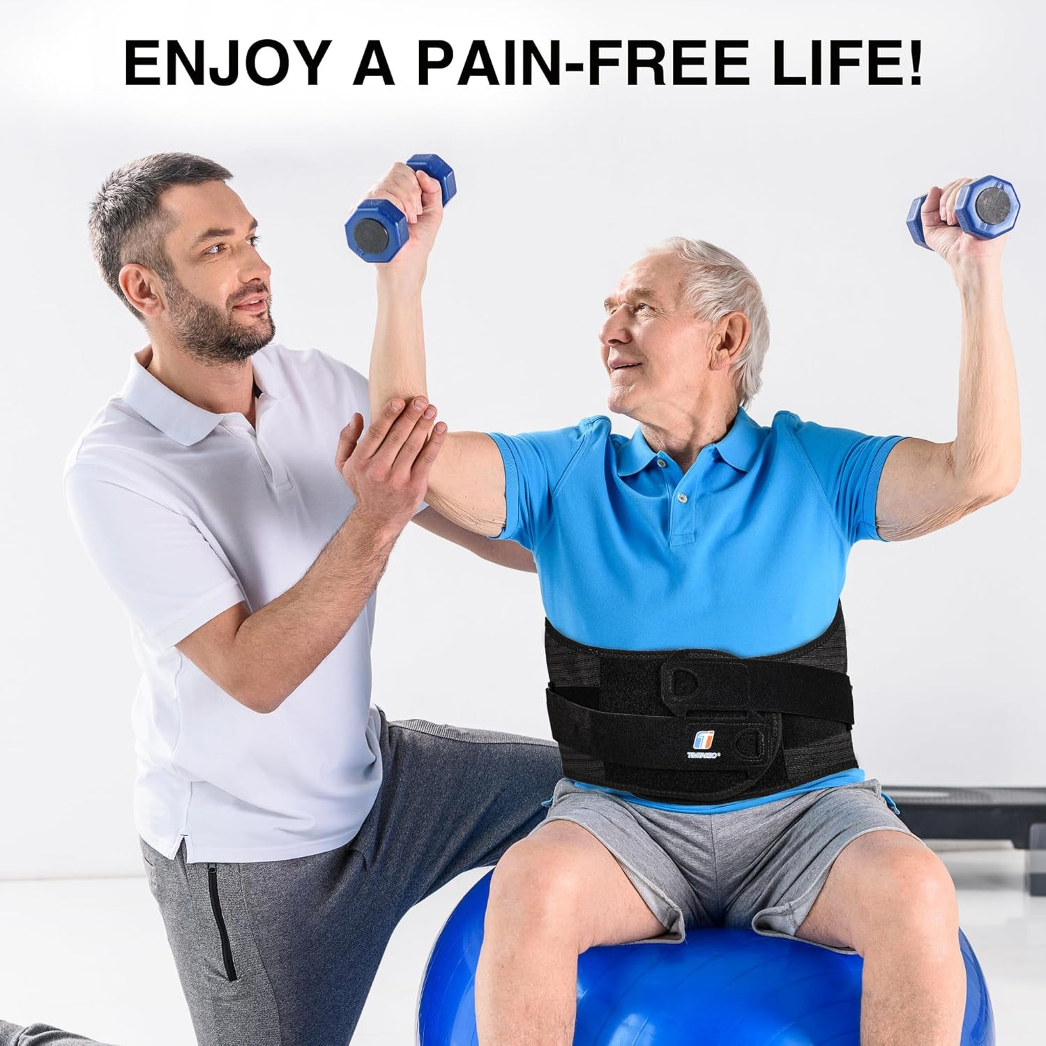 Wide and Strong Back Brace for Lower Back Pain Relief,Back Support Brace for Men