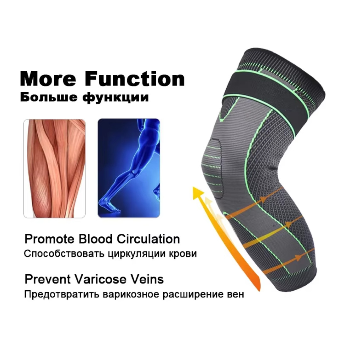 Full Long Knee Brace Leg Compression Sleeve Meniscus Tear Arthritis Joint Pain