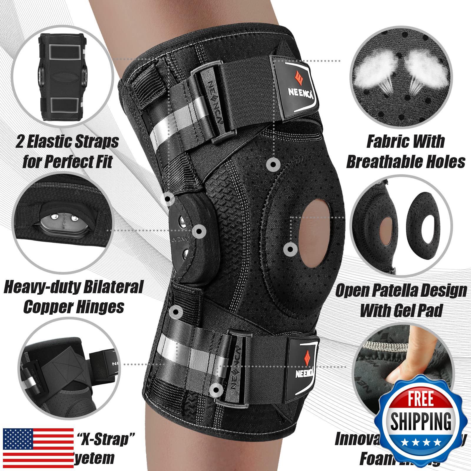 NEENCA Professional Knee Brace for Knee Pain, Hinged Knee Support with Patent