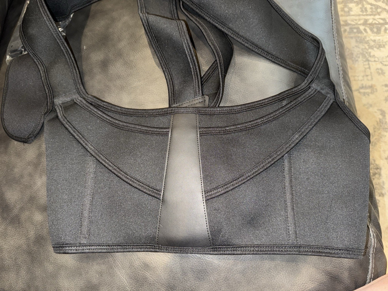 PWR Adjustable Black Posture Corrector Back Brace Large