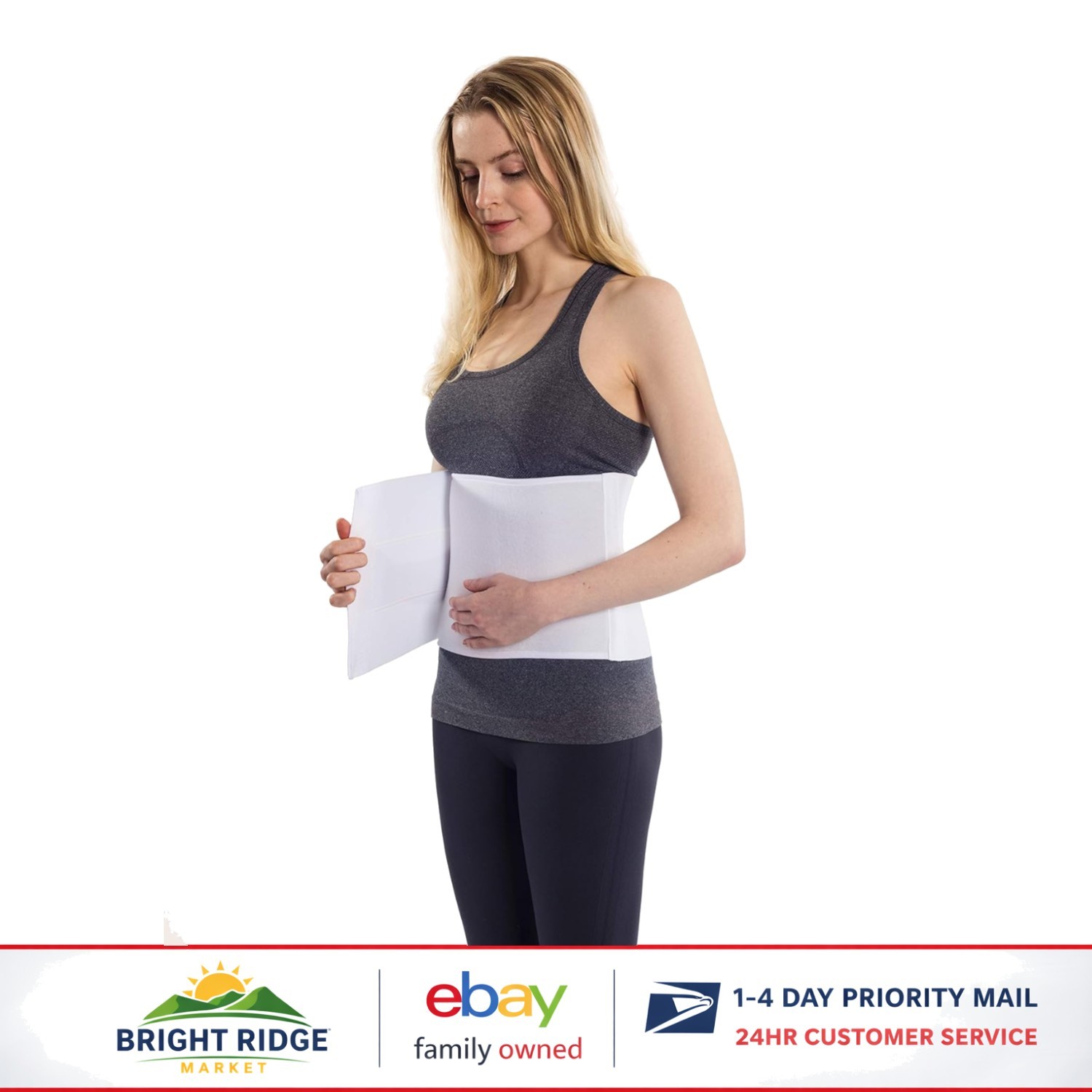 9-Inch High Abdominal Binder for Women – Stabilizes Core & Reduces Swelling