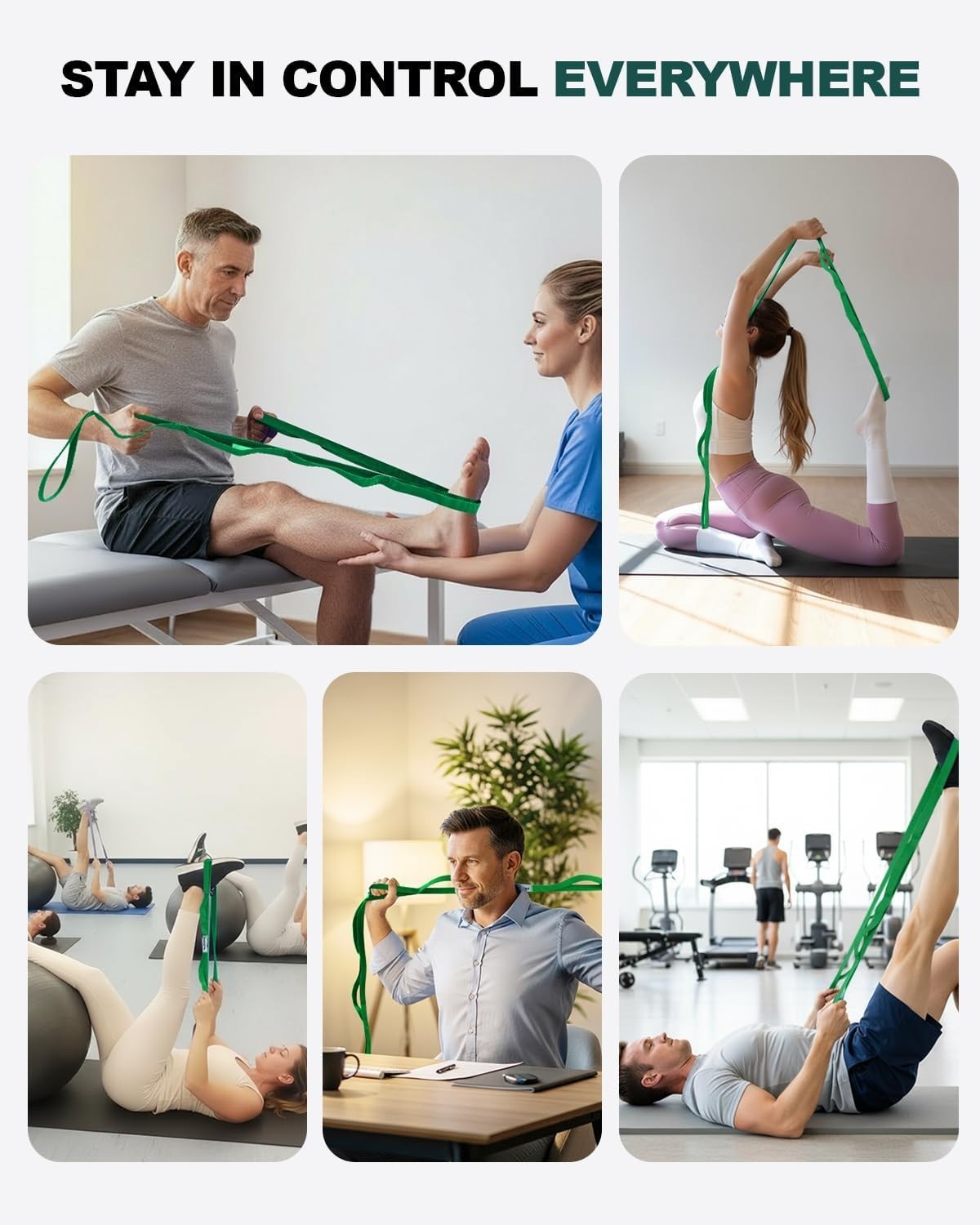 High-Quality 75″ Stretching Strap with Reinforced Loops for Daily Stretching
