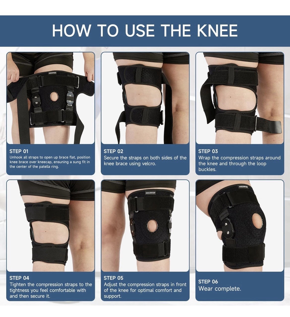 Decompression Knee Brace Stable Support of The Knee Pain Relief Plus Size XL-8XL