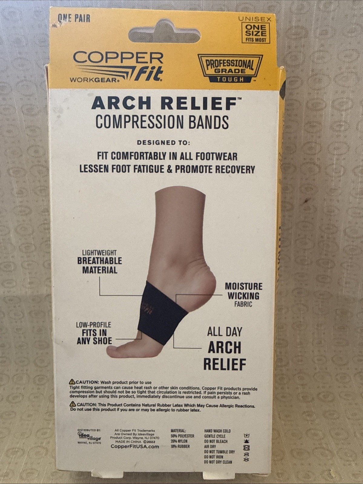 Copper Fit Arch Relief Compression Bands, Professional Grade Plantar Fascitis
