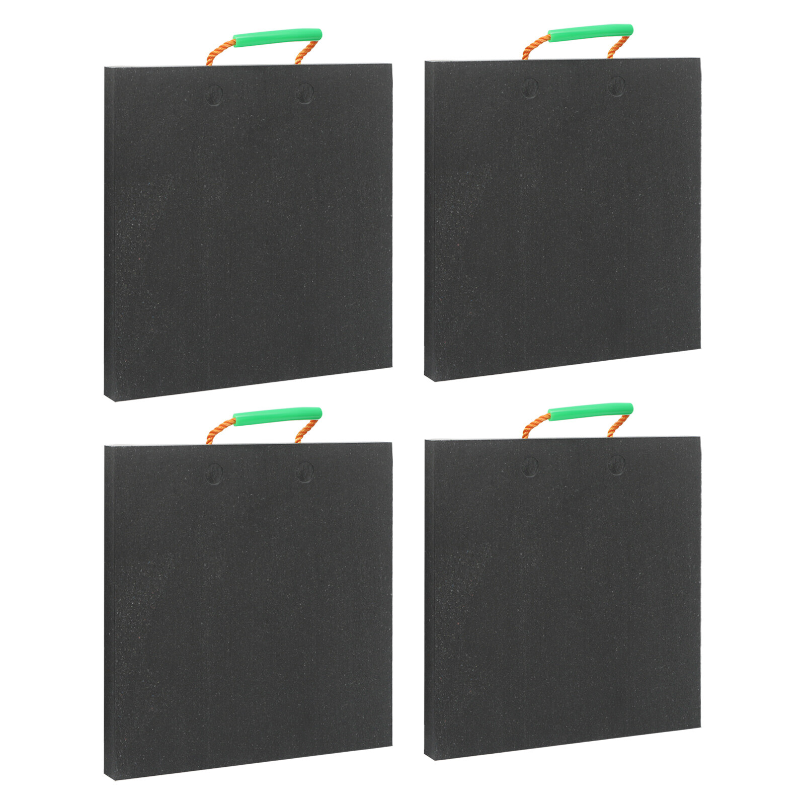4pcs Set Heavy Duty Stabilizing Blocks, Square Support Pads with Handle Black US