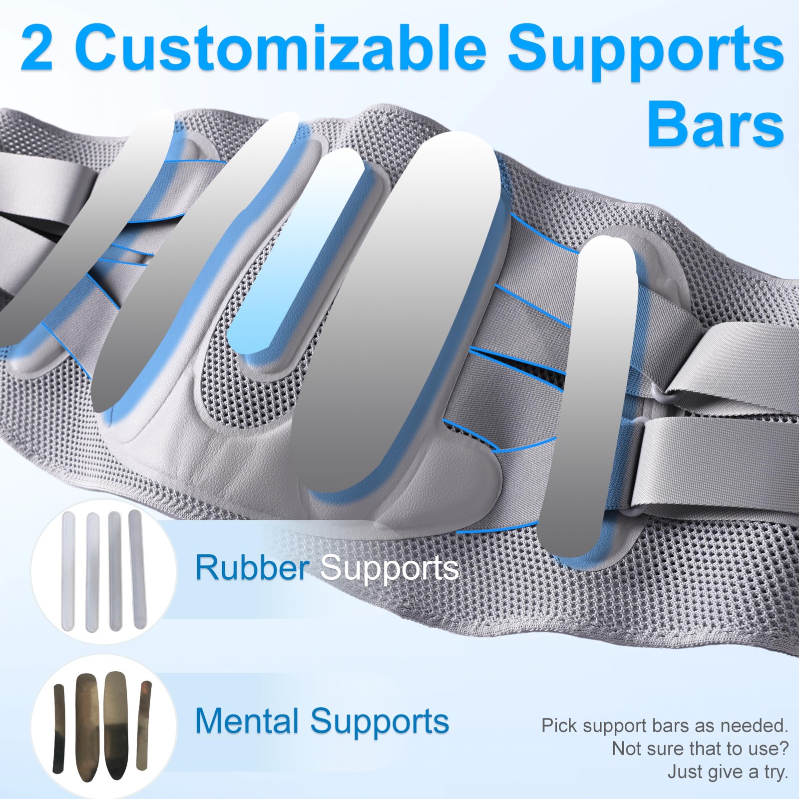 Plus Size Back Brace for Men Lower Back Big Belly Support 52″60″ Waist