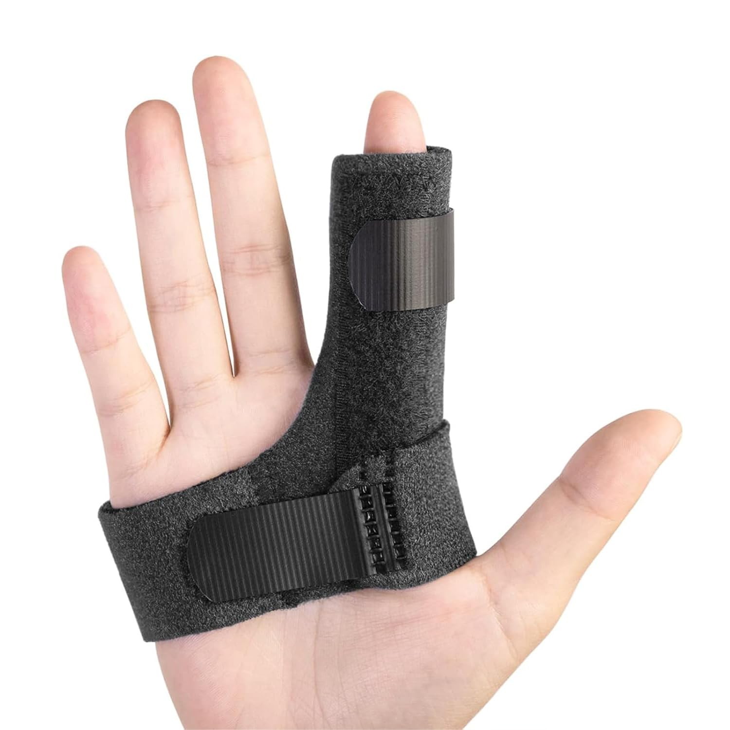 Sumifun Finger Brace, Trigger Splint for 1 Count (Pack of 1), Black