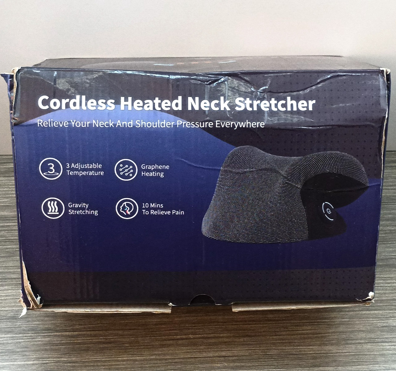 Wireless Heated Neck Stretcher – Cordless Cervical Traction Device for Neck Pain