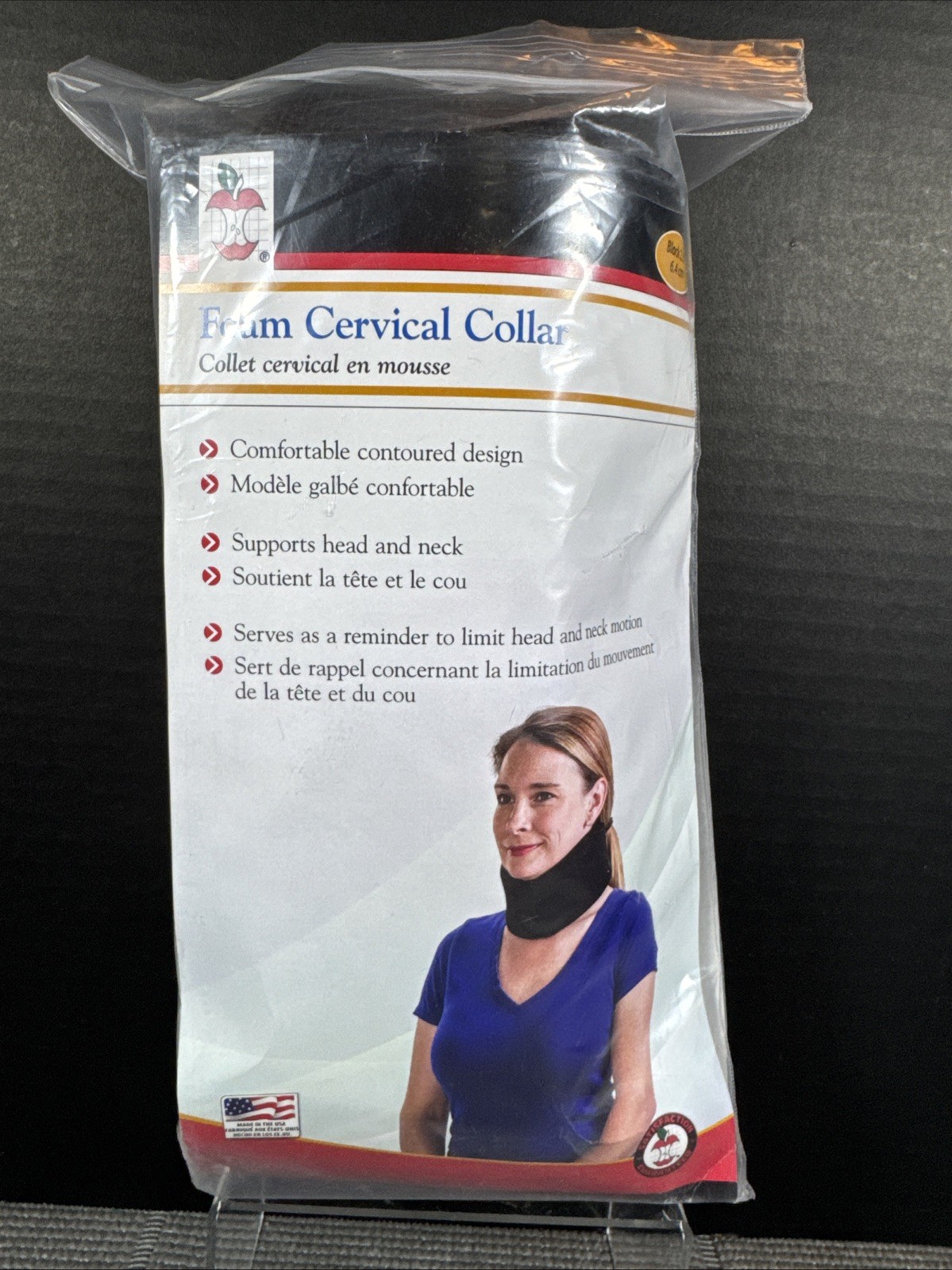 Neck Brace Foam Cervical Collar 2.5 Inch 6 cm Small-P Black New