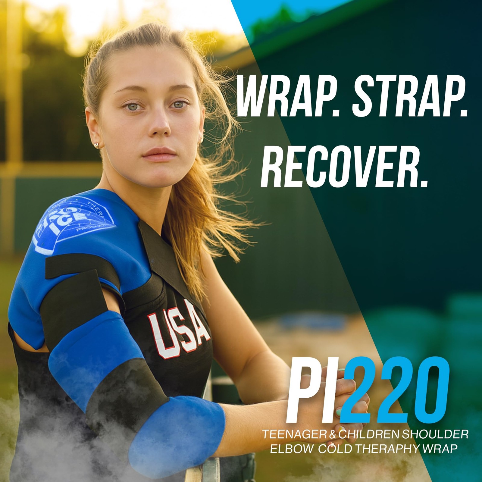 PRO ICE Shoulder Elbow Ice Therapy Wrap for Youth – Excellent for Treating
