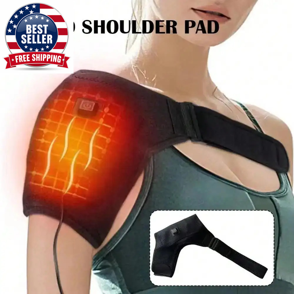 Electric Heating Heated Shoulder Brace Wrap Shoulder Massage Support Belt Strap