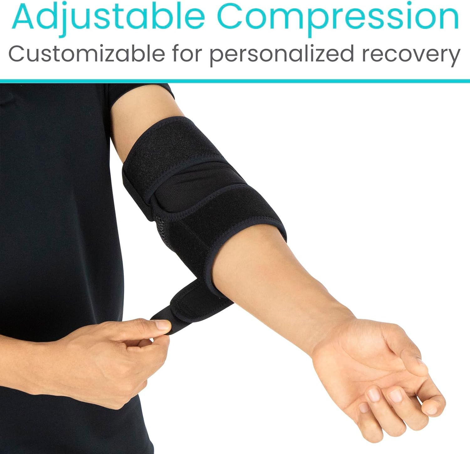 Elbow Brace – Tennis Compression Sleeve – Wrap for Golfers, Bursitis, Left or Ri